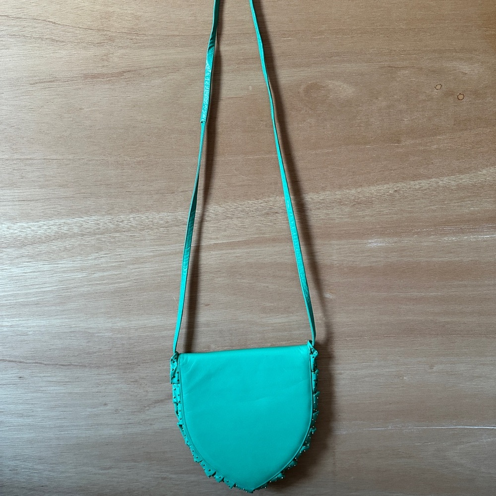 Stuart Weitzman vintage Vibrant Green Crossbody Bag